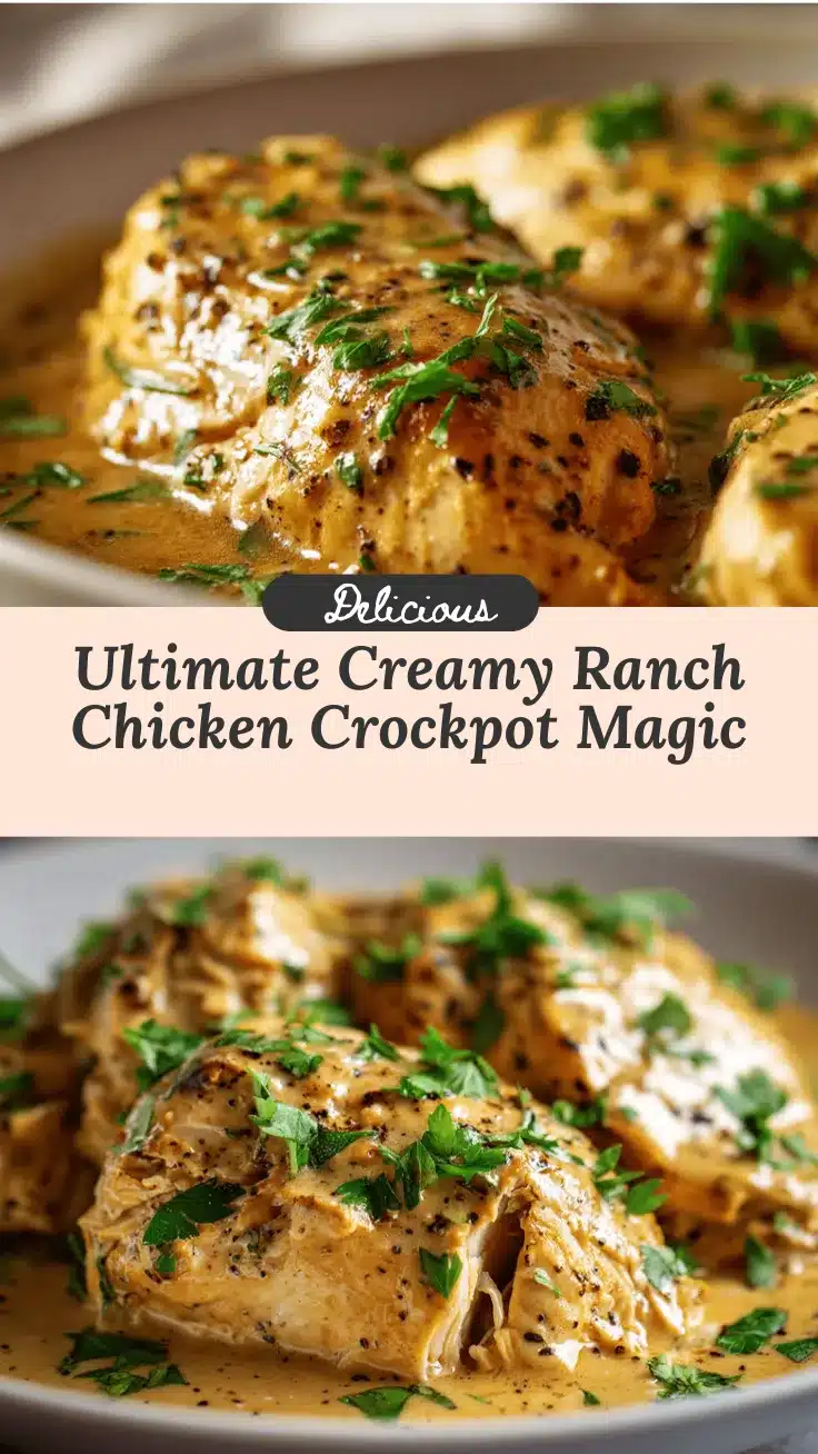 crockpot creamy ranch chicken and gravy recipe