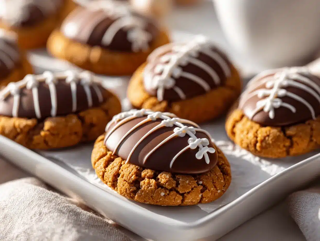 Football Blossom Cookies preparation steps