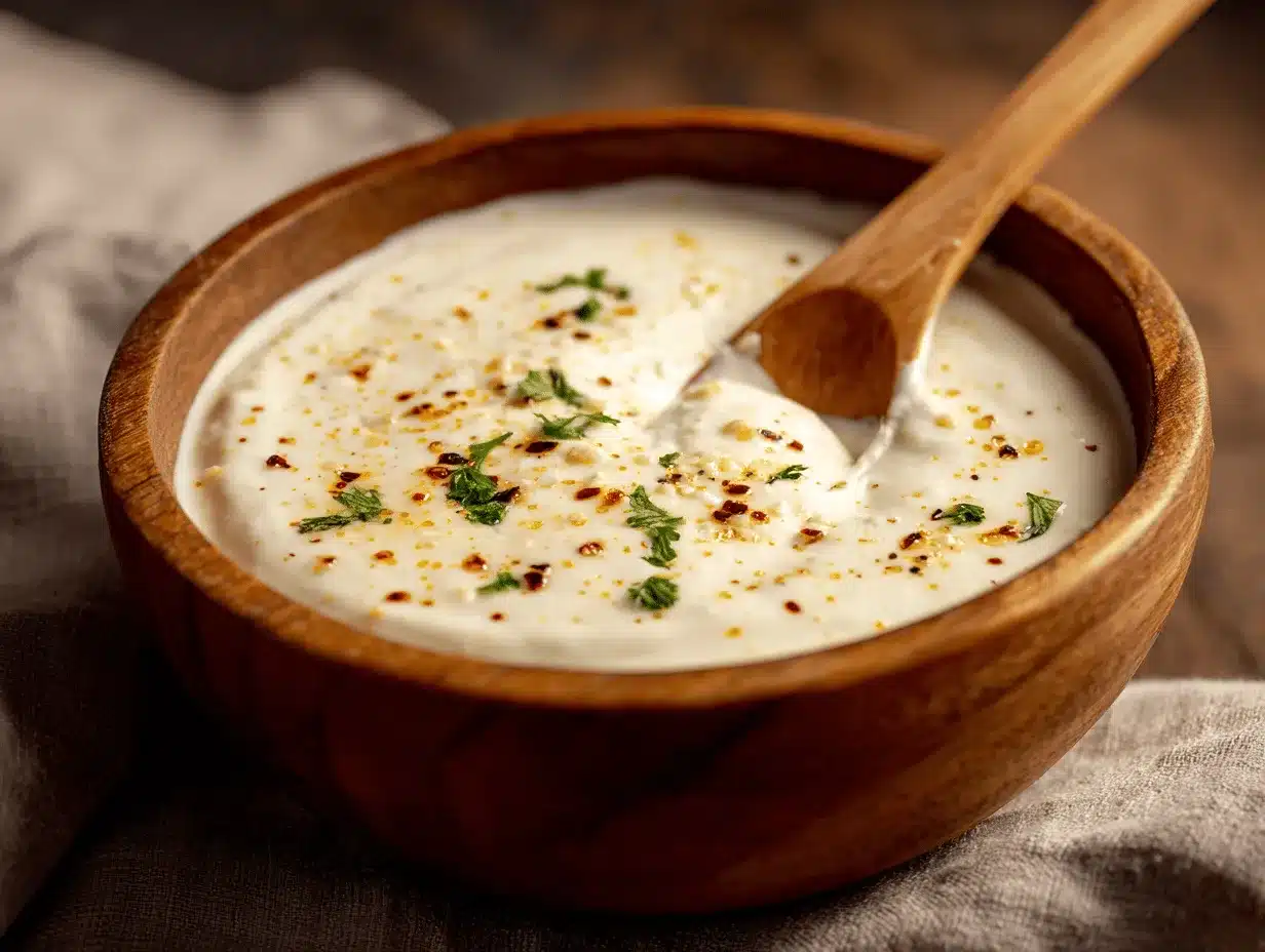 garlic sauce for pizza preparation steps