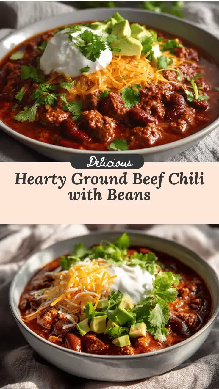 ground beef chili with beans recipe