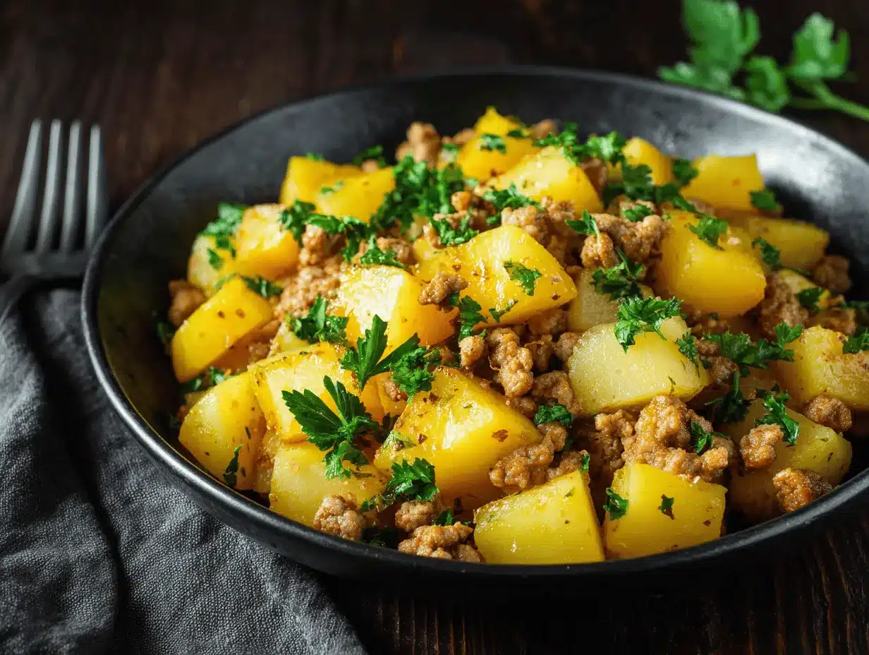 ground turkey with potatoes preparation steps