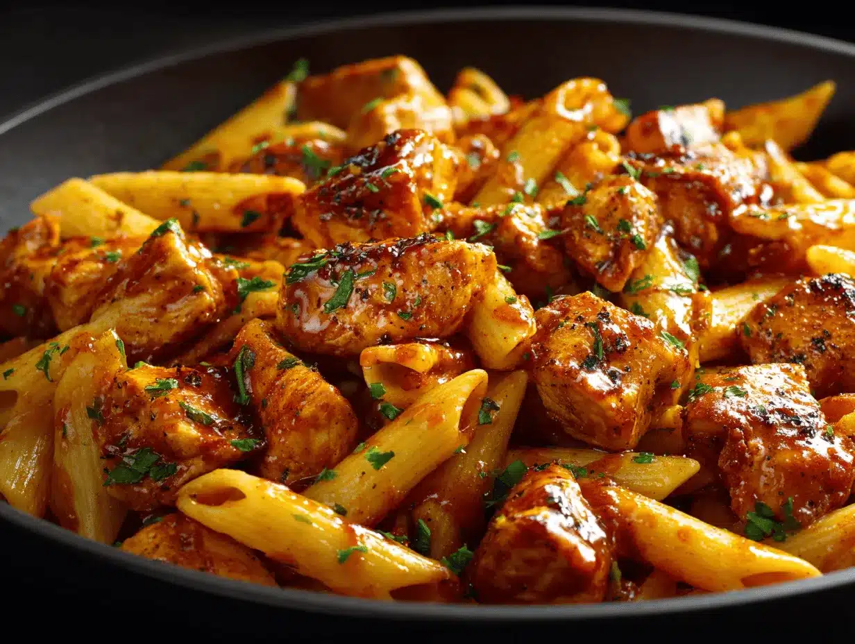 Honey BBQ Chicken Penne preparation steps