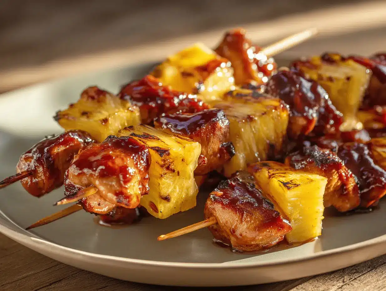honey bourbon BBQ chicken skewers preparation steps