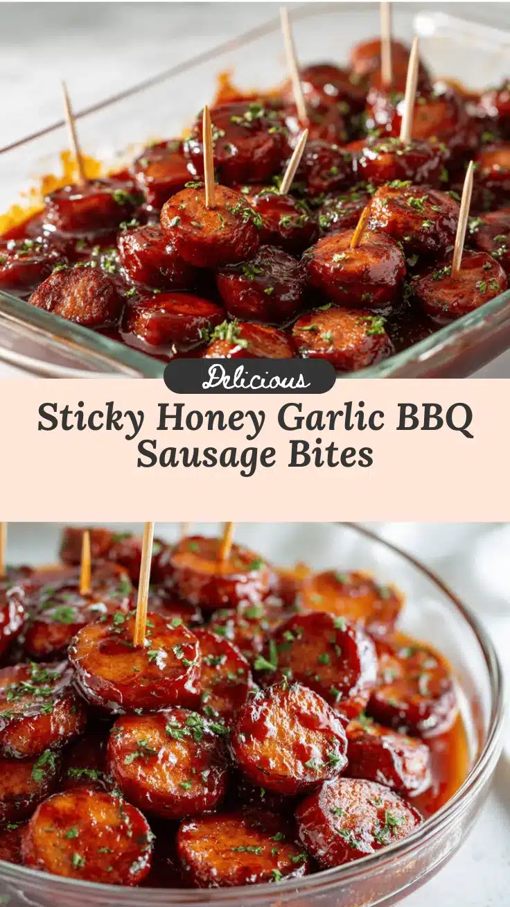 honey garlic BBQ sausage bites recipe
