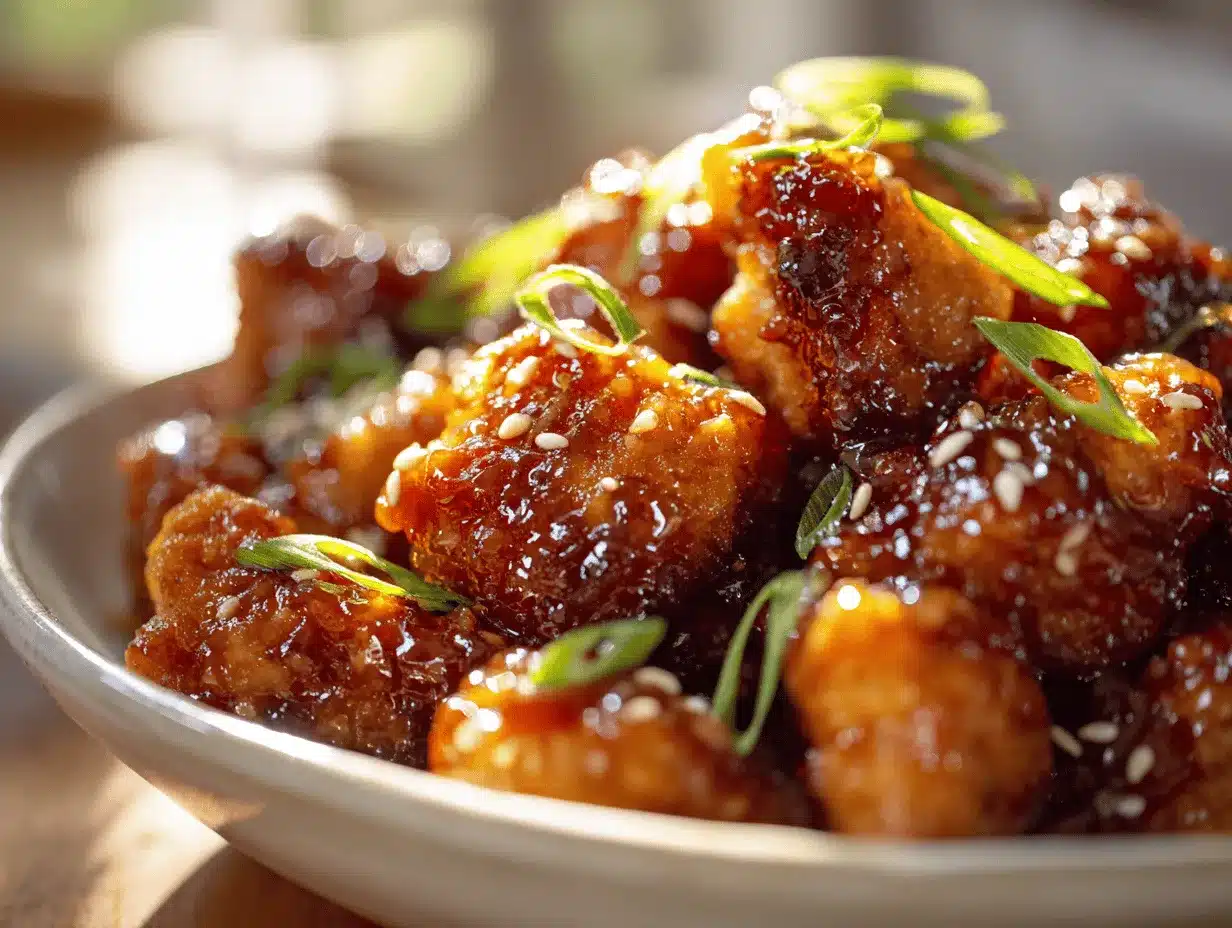 honey garlic pineapple chicken bites preparation steps