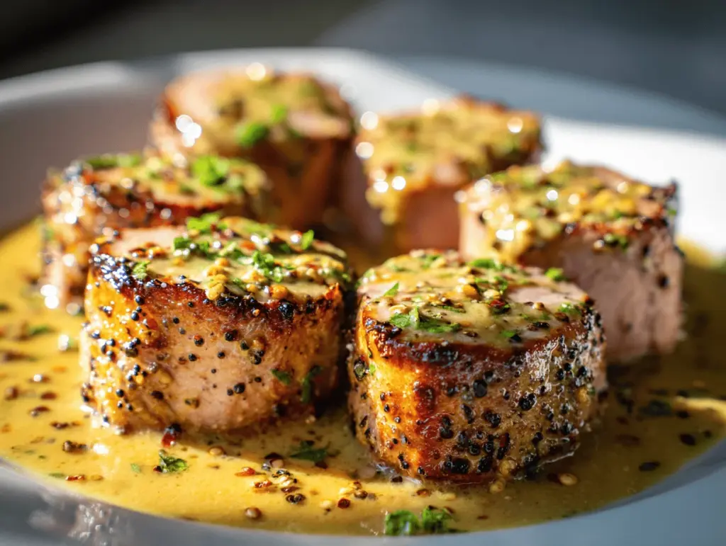honey garlic pork tenderloin medallions - featured image