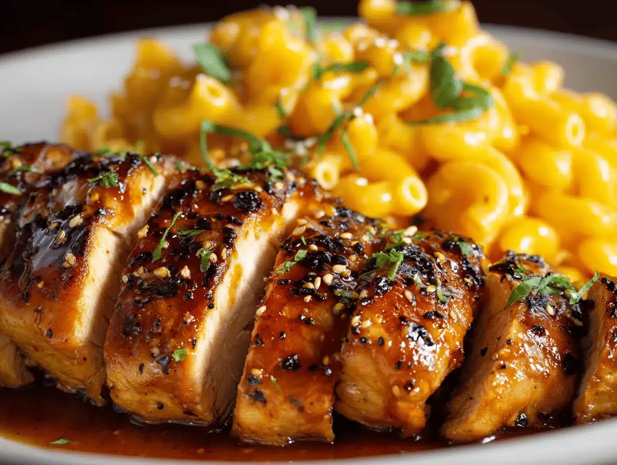 honey pepper chicken with mac and cheese preparation steps