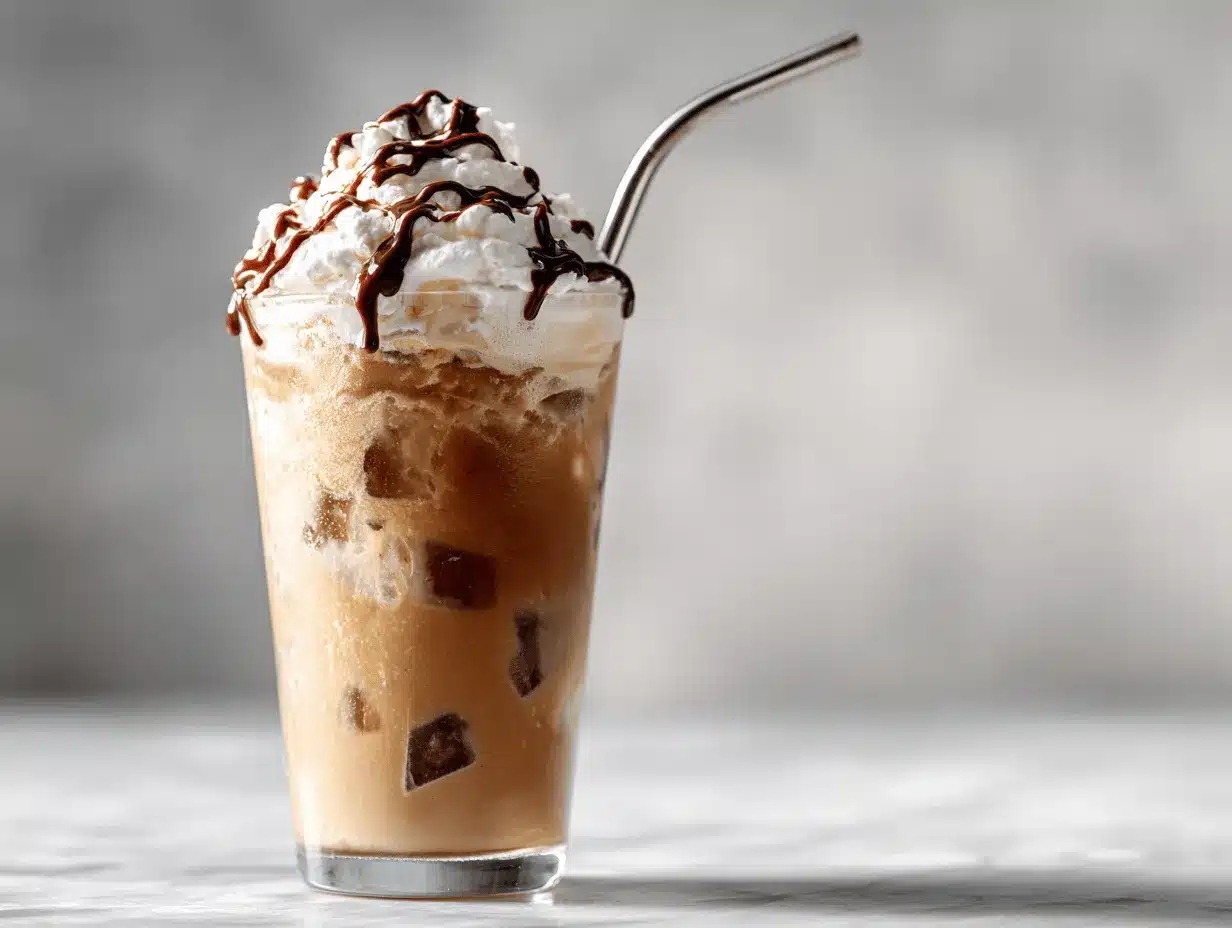 iced mocha coffee recipe preparation steps
