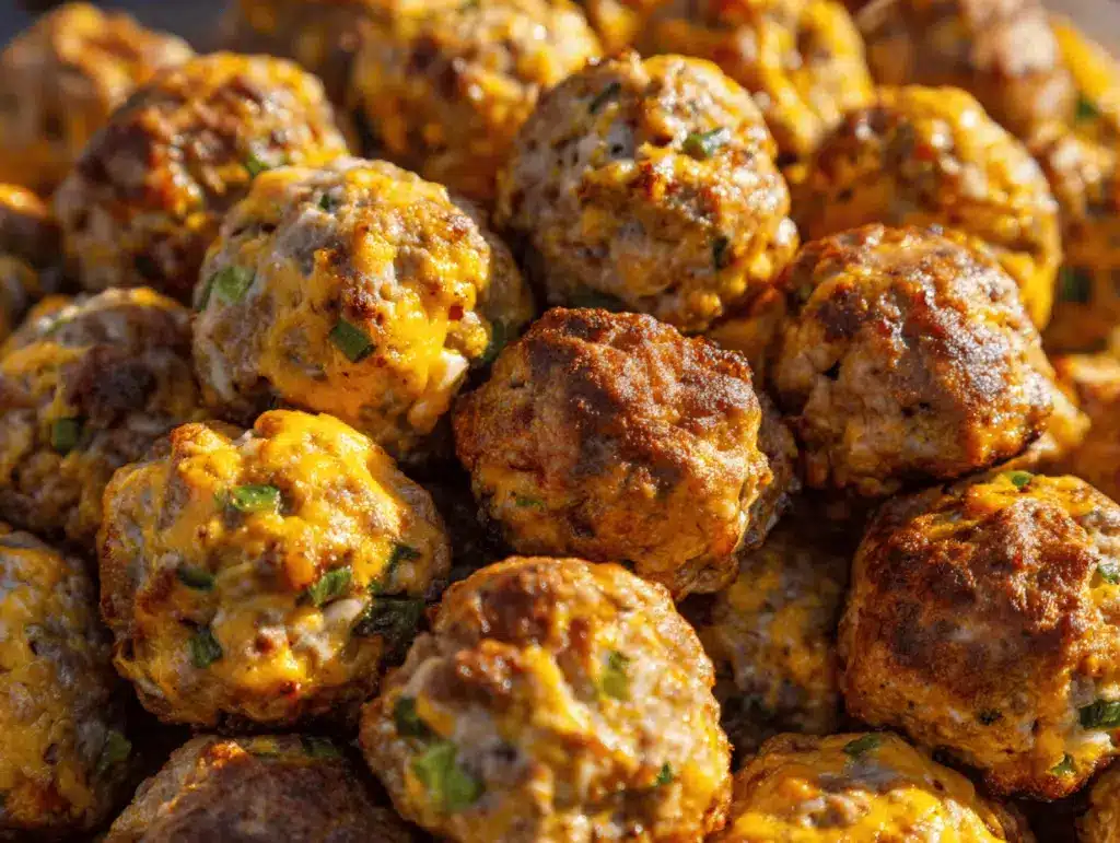 jalapeño popper sausage balls - featured image