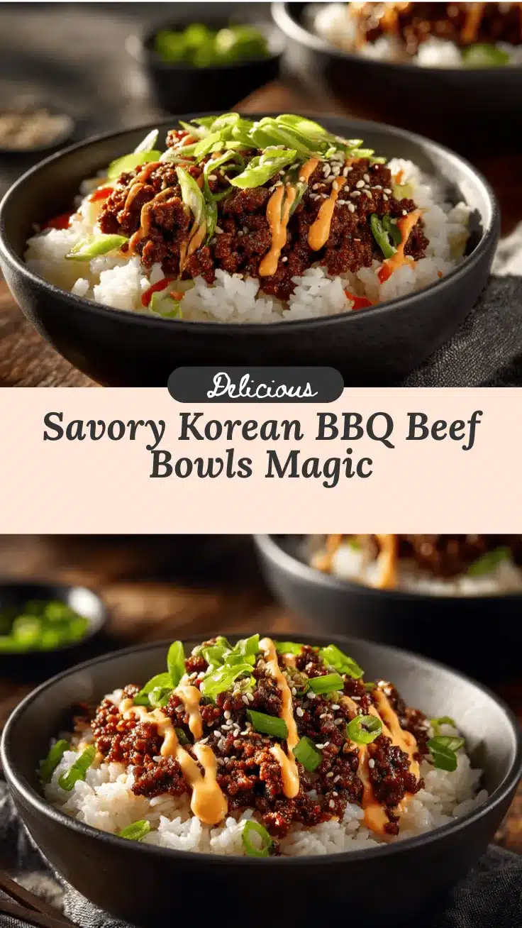 Korean BBQ ground beef bowls recipe