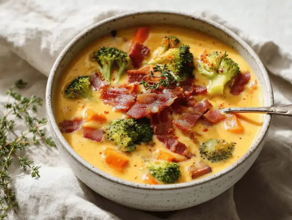 loaded broccoli cheddar potato soup - featured image