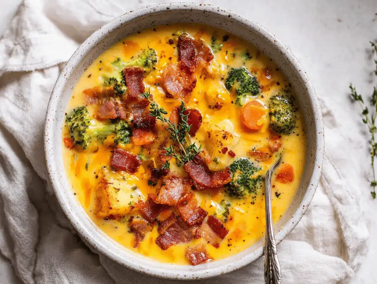 loaded broccoli cheddar potato soup preparation steps