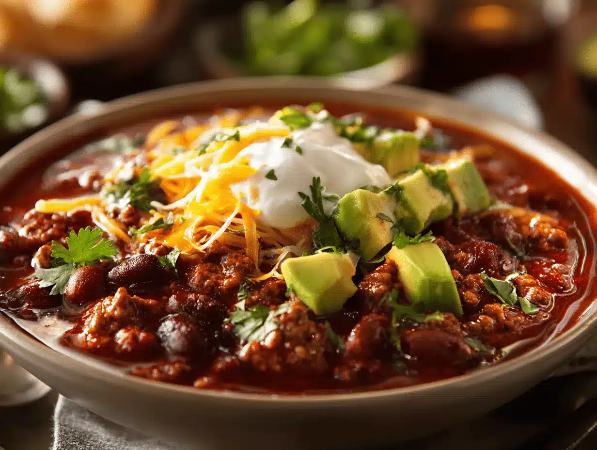 loaded crockpot taco chili preparation steps
