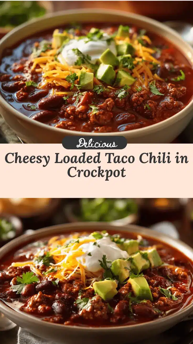 loaded crockpot taco chili recipe