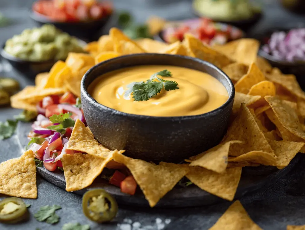 loaded nacho cheese dip board - featured image