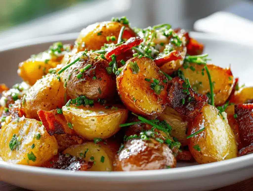 loaded ranch bacon roasted potatoes - featured image