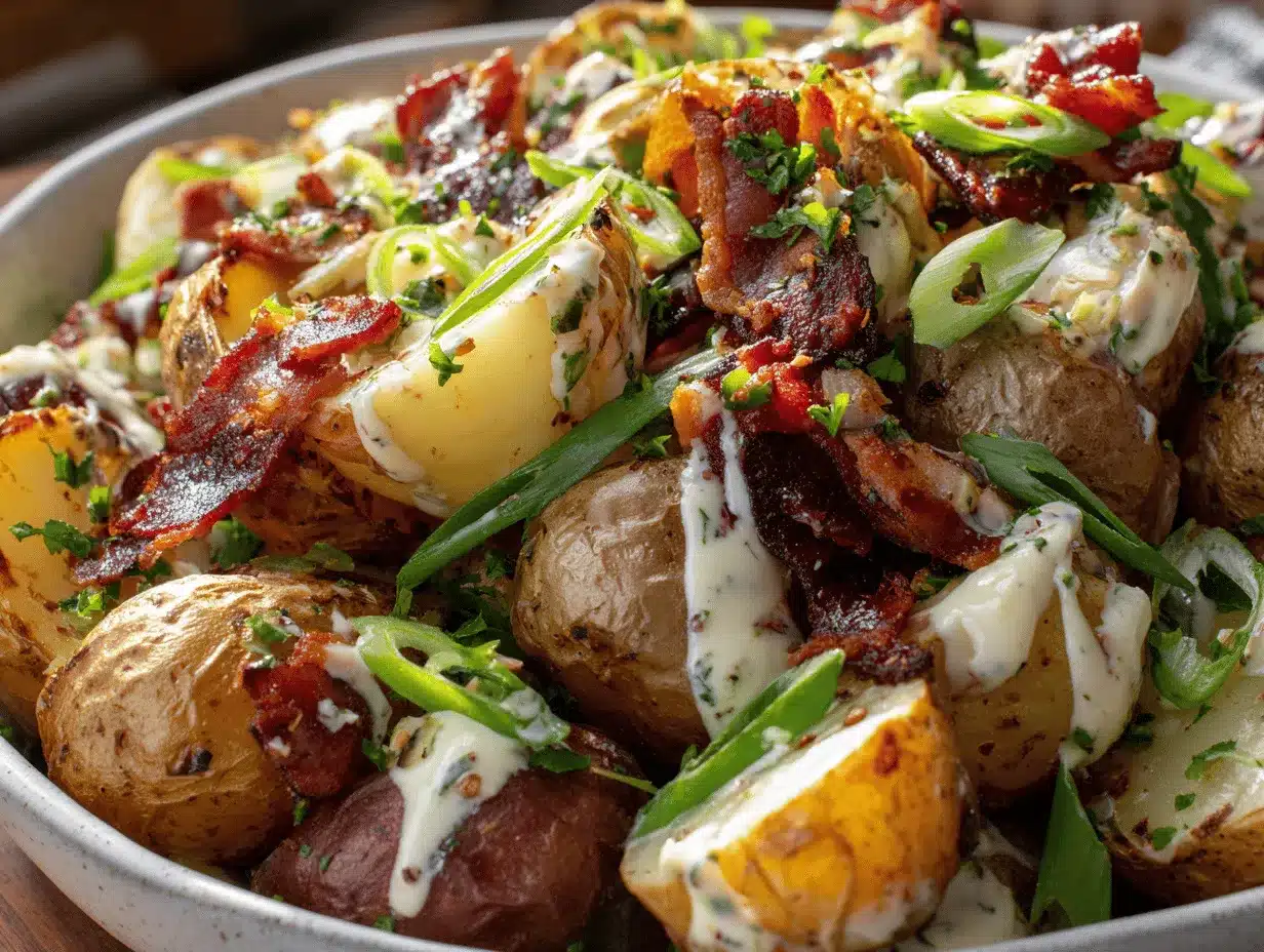 loaded ranch bacon roasted potatoes preparation steps