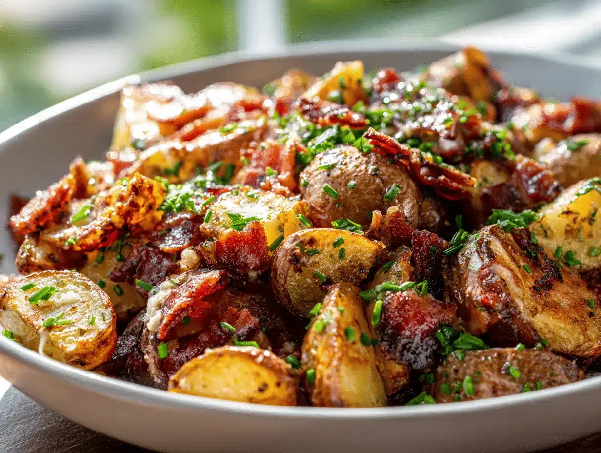 loaded ranch bacon roasted potatoes preparation steps