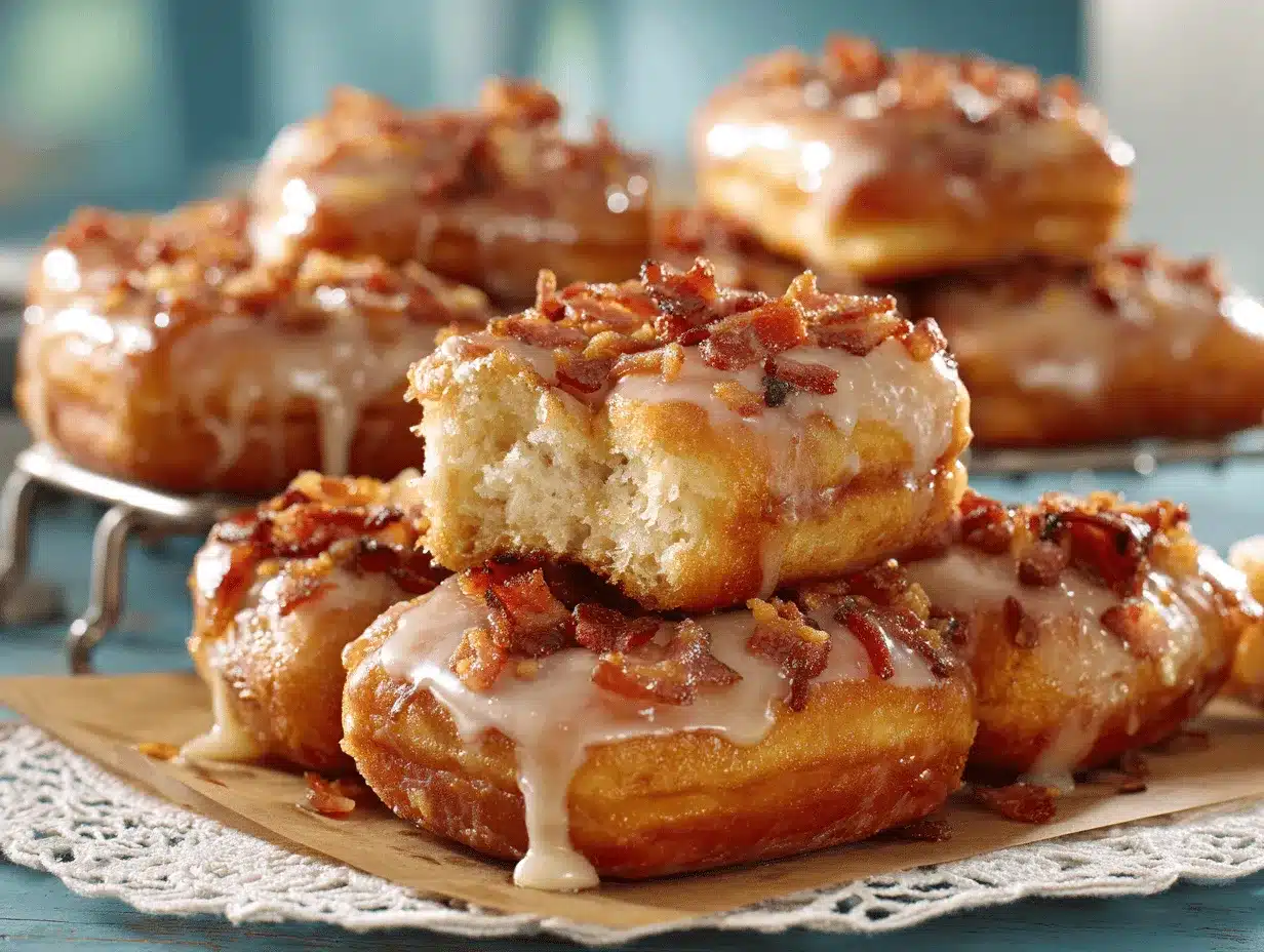 maple bacon donut bars preparation steps