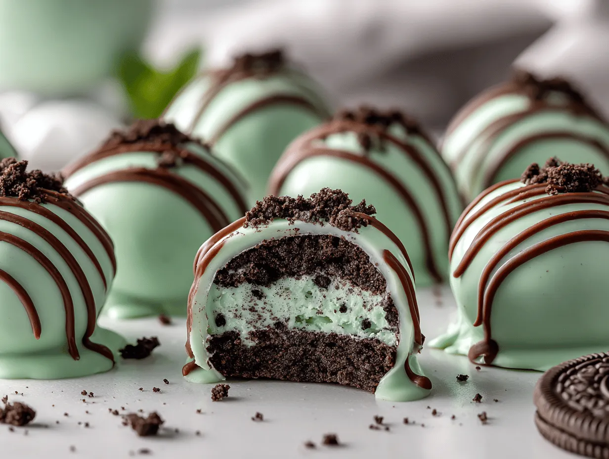 mint Oreo truffles preparation steps