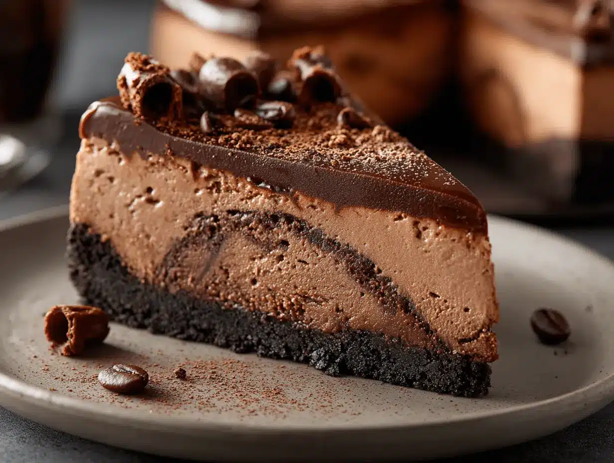 mocha cheesecake preparation steps