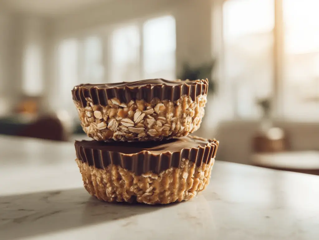 peanut butter protein oatmeal cups - featured image