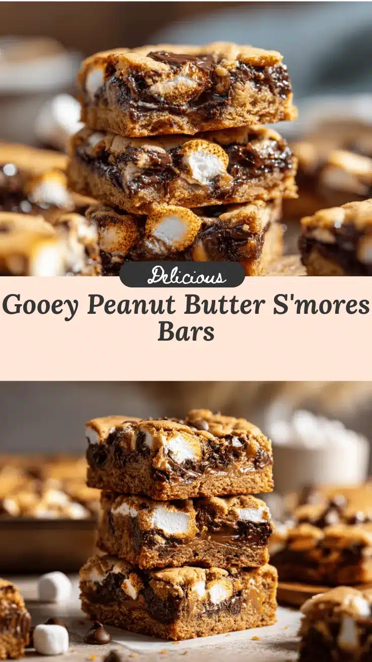 peanut butter smores cookie bars recipe