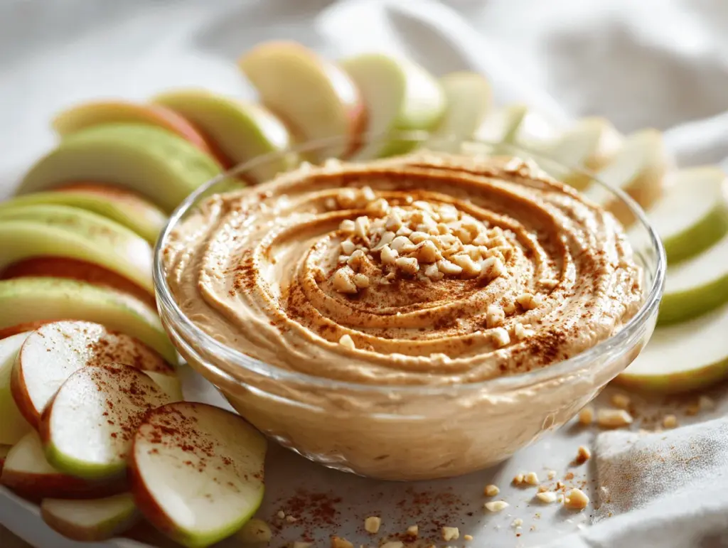 peanut butter yogurt apple dip - featured image