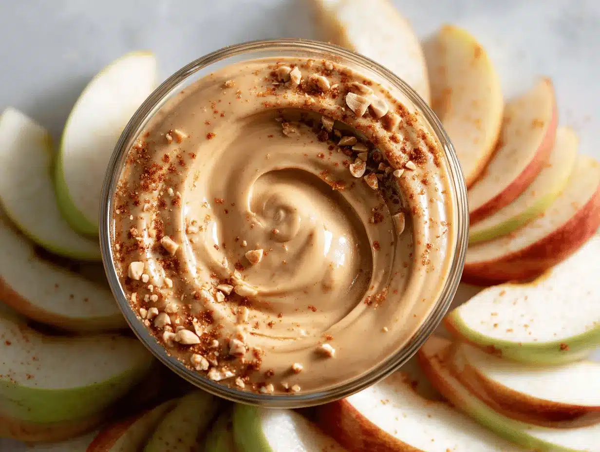 peanut butter yogurt apple dip preparation steps