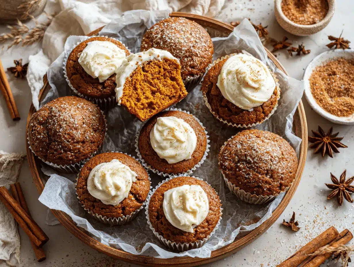pumpkin cream cheese muffins preparation steps