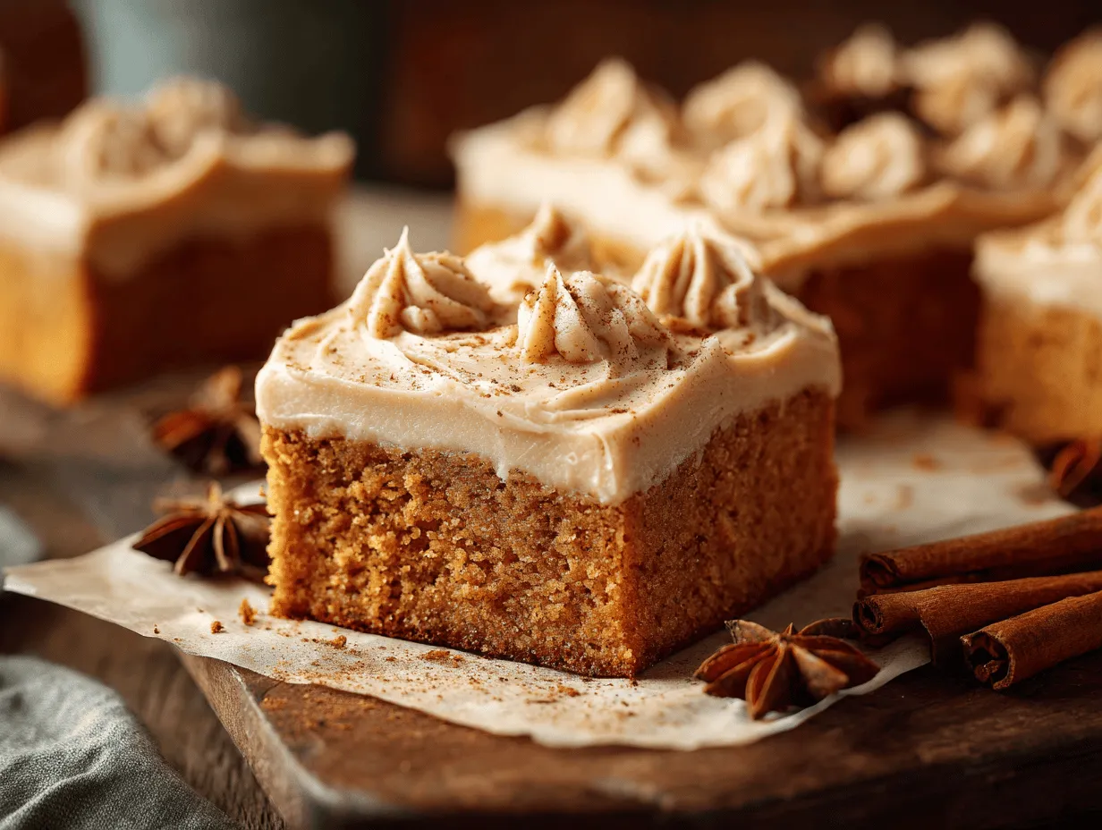 pumpkin spice latte sheet cake preparation steps