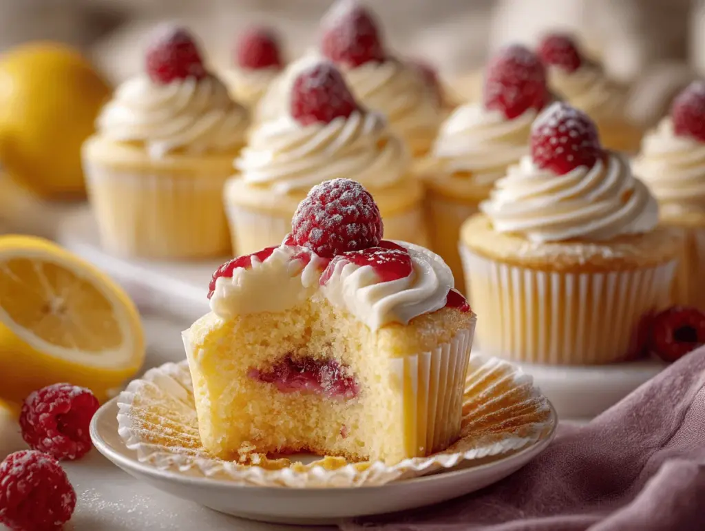 raspberry lemon heaven cupcakes - featured image