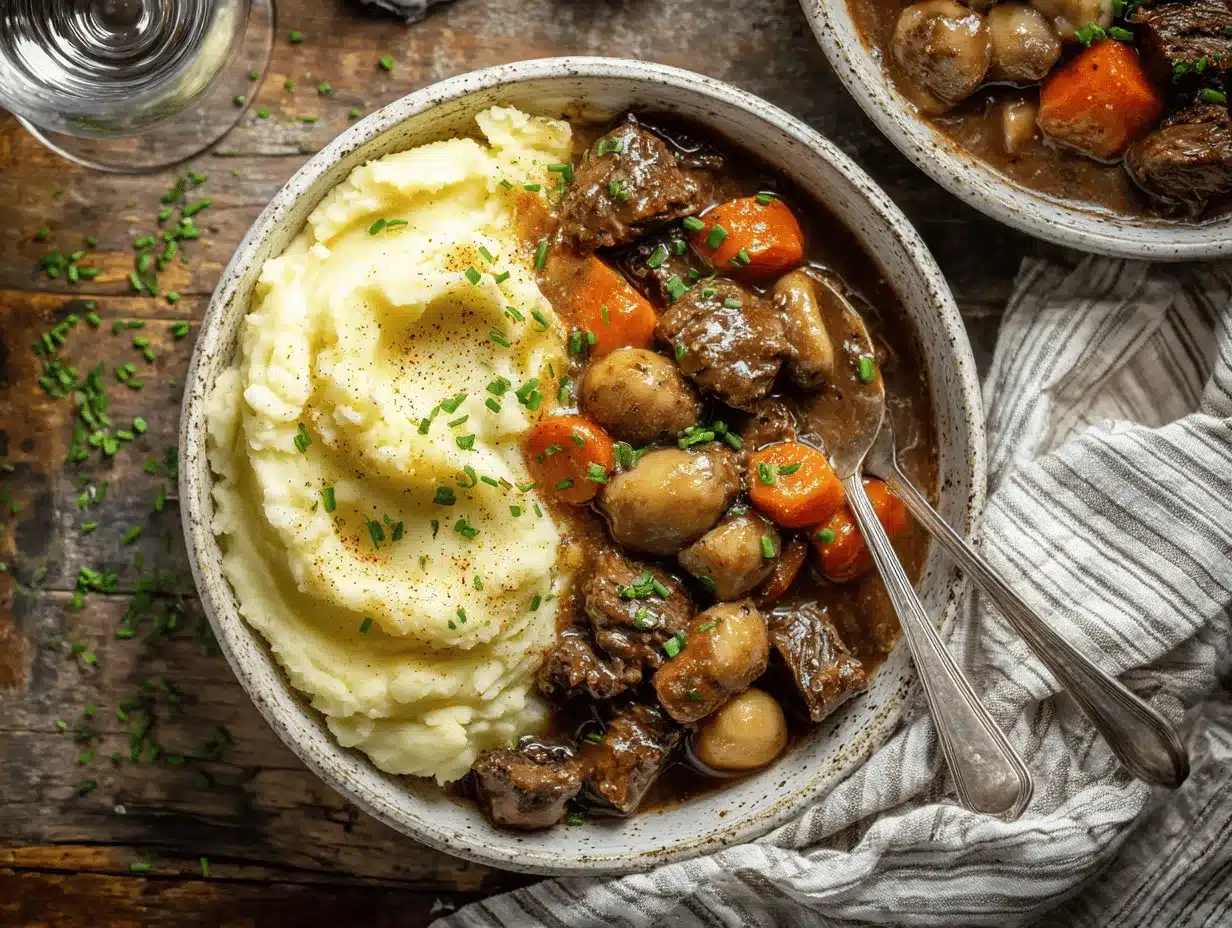 slow cooker Guinness beef stew preparation steps