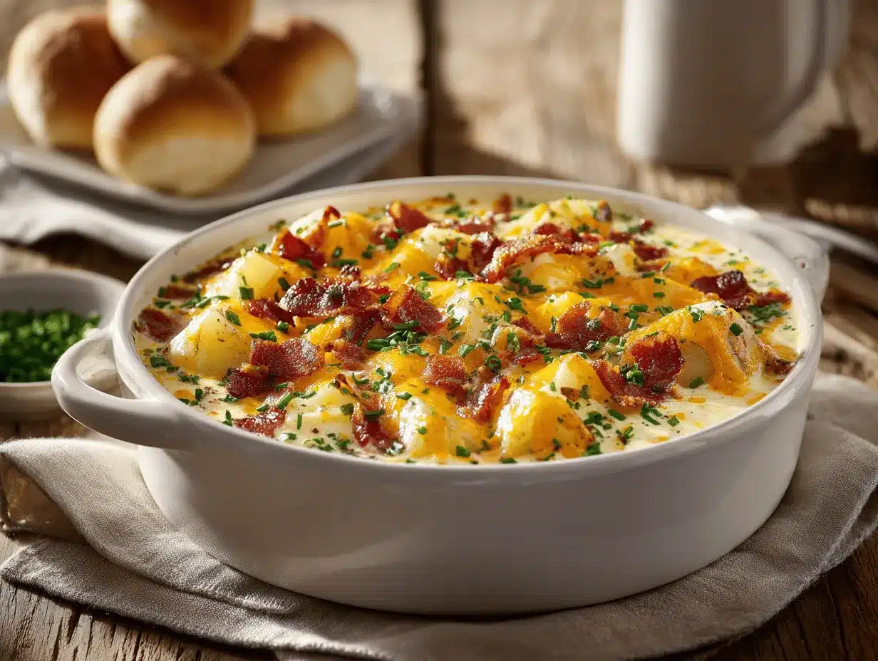 slow cooker ranch bacon cheddar potato casserole preparation steps