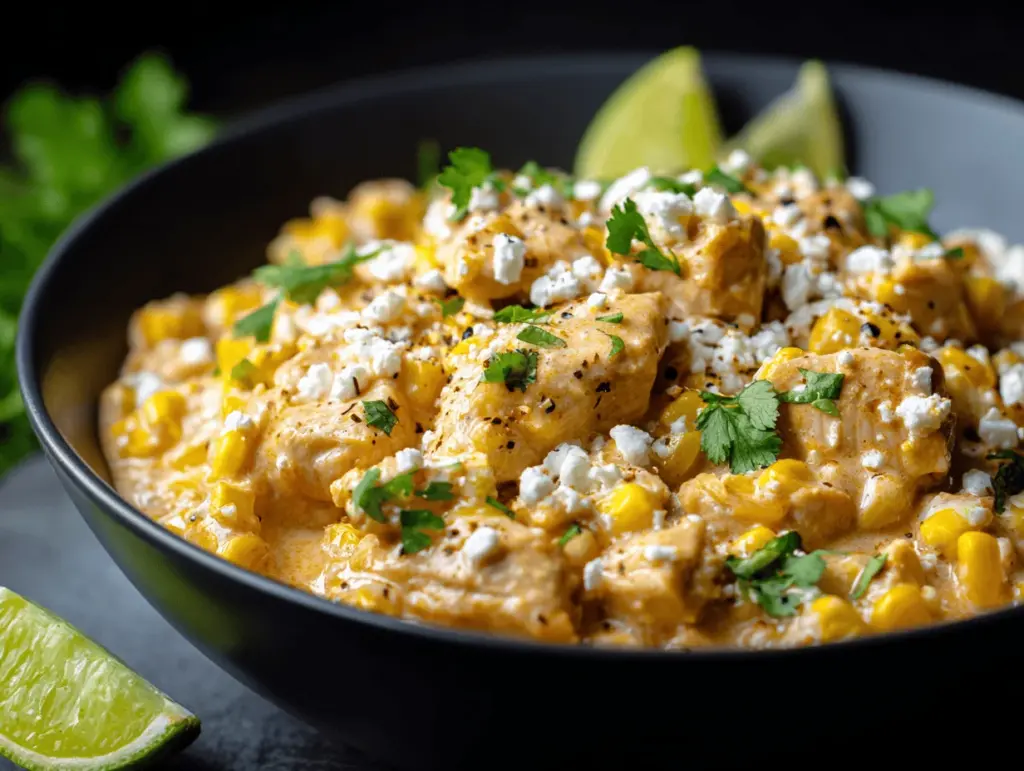 slow cooker street corn chicken - featured image