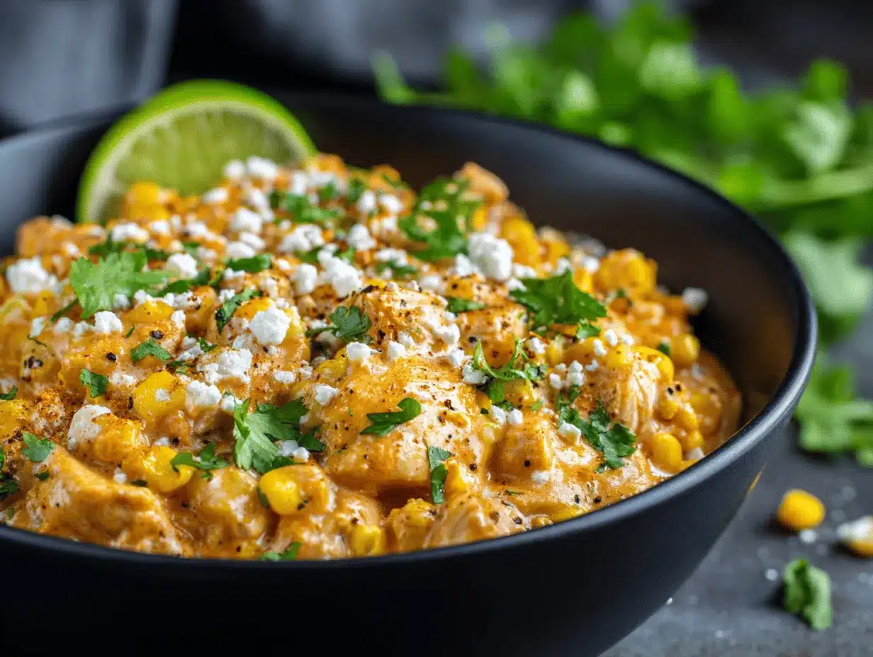 slow cooker street corn chicken preparation steps