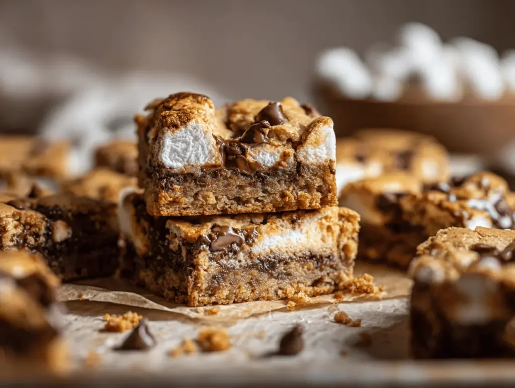 smores cookie bars - featured image