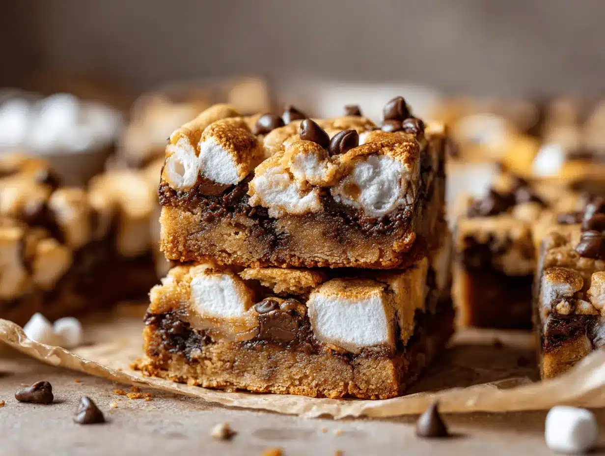 smores cookie bars preparation steps