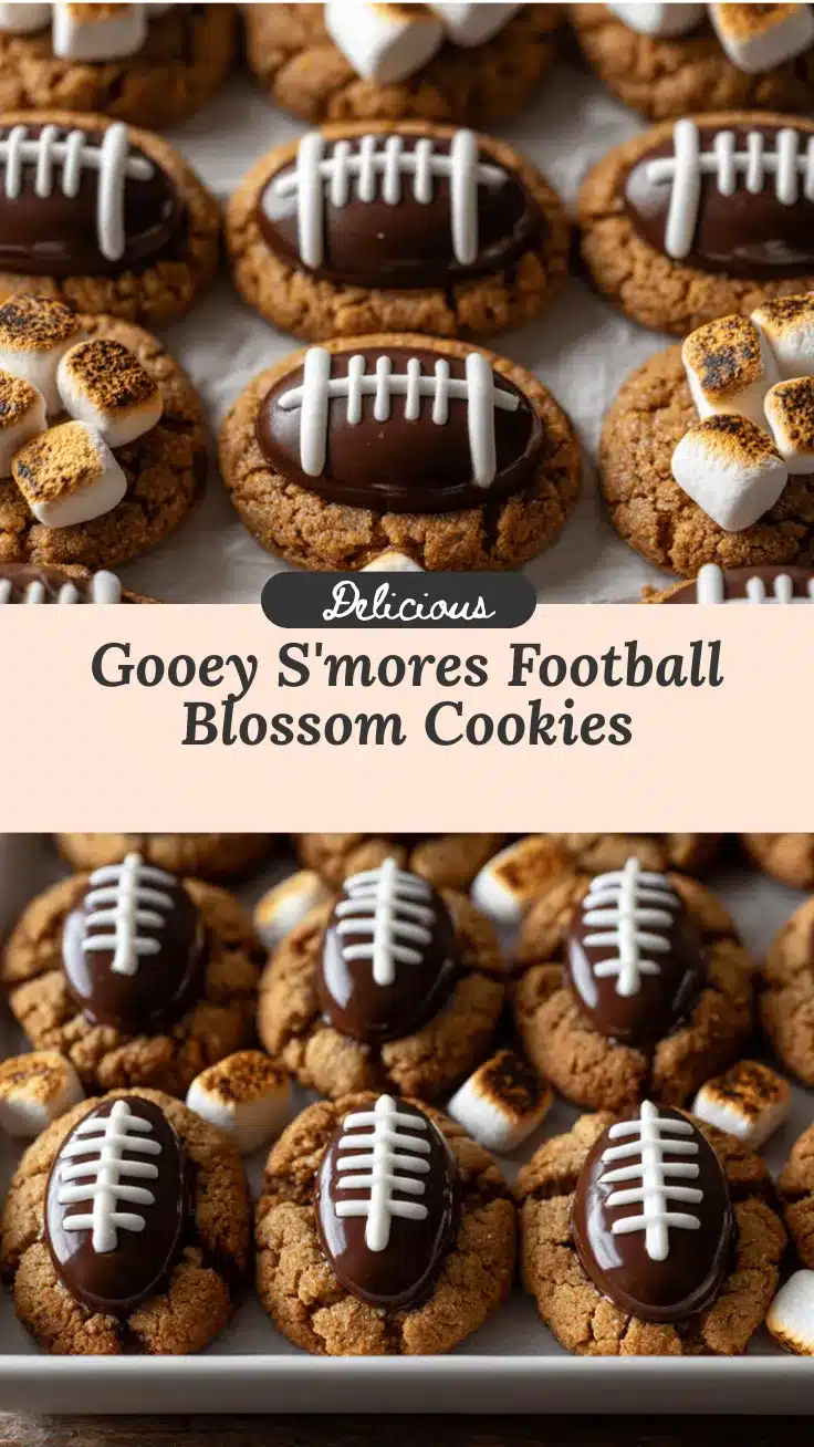 smores football blossom cookies recipe