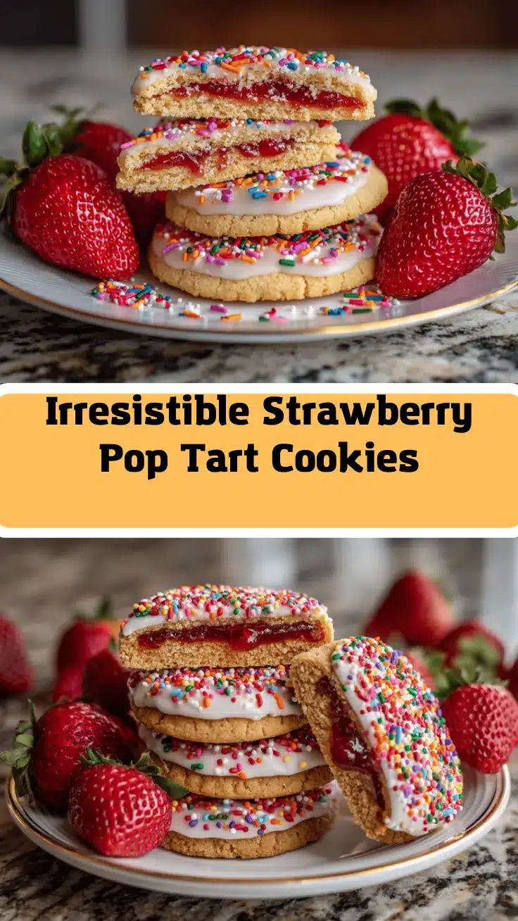 strawberry pop tart sugar cookies recipe