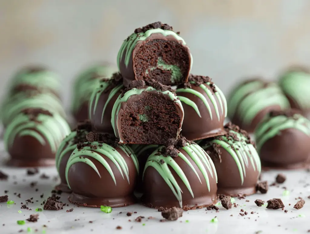 Thin Mint Brownie Truffles - featured image