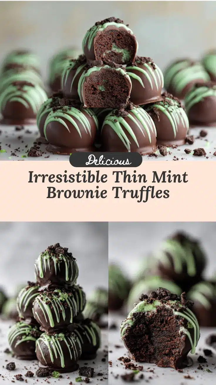 Thin Mint Brownie Truffles recipe