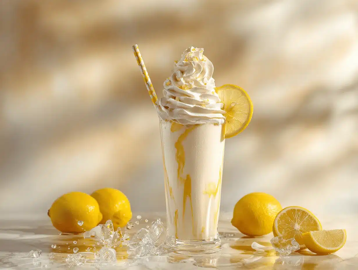 whipped lemonade cheesecake milkshake preparation steps