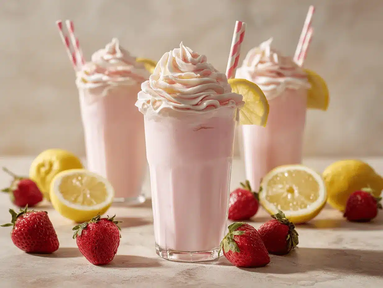 whipped strawberry lemonade preparation steps