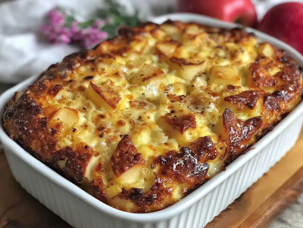 apple cinnamon cottage cheese bake preparation steps