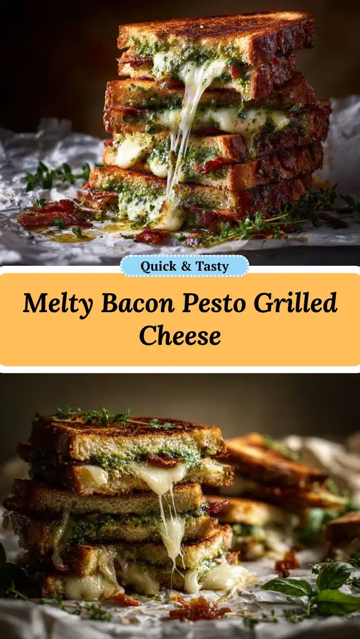 Bacon Pesto Grilled Cheese recipe