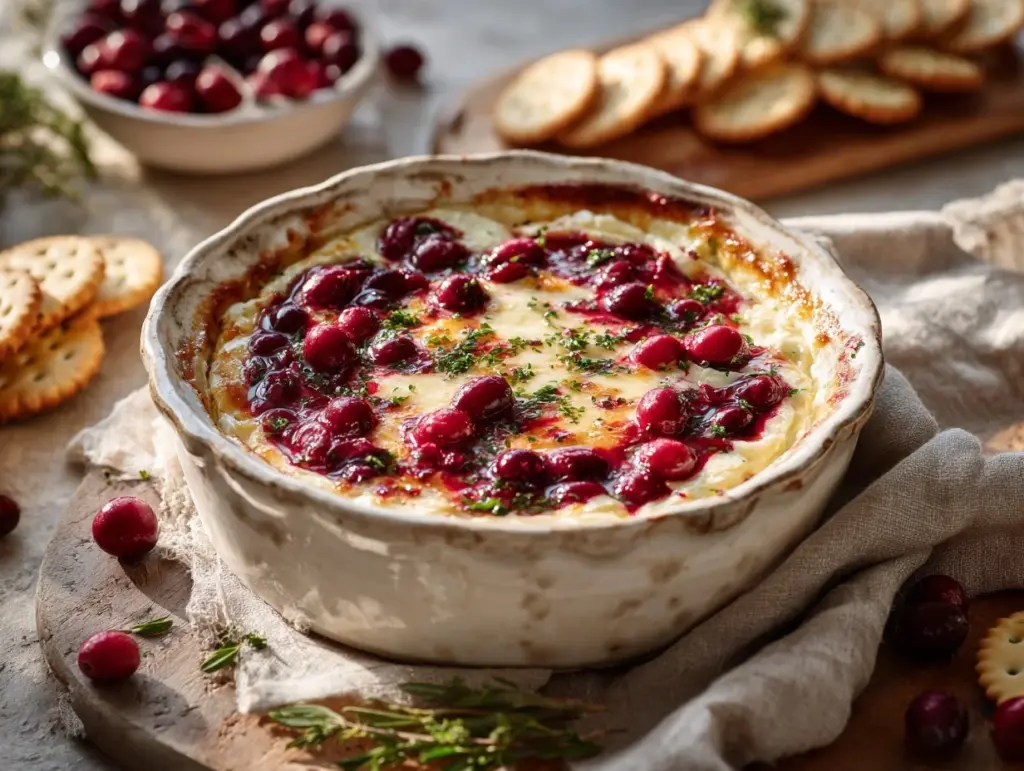 Baked Cranberry Brie Dip - featured image