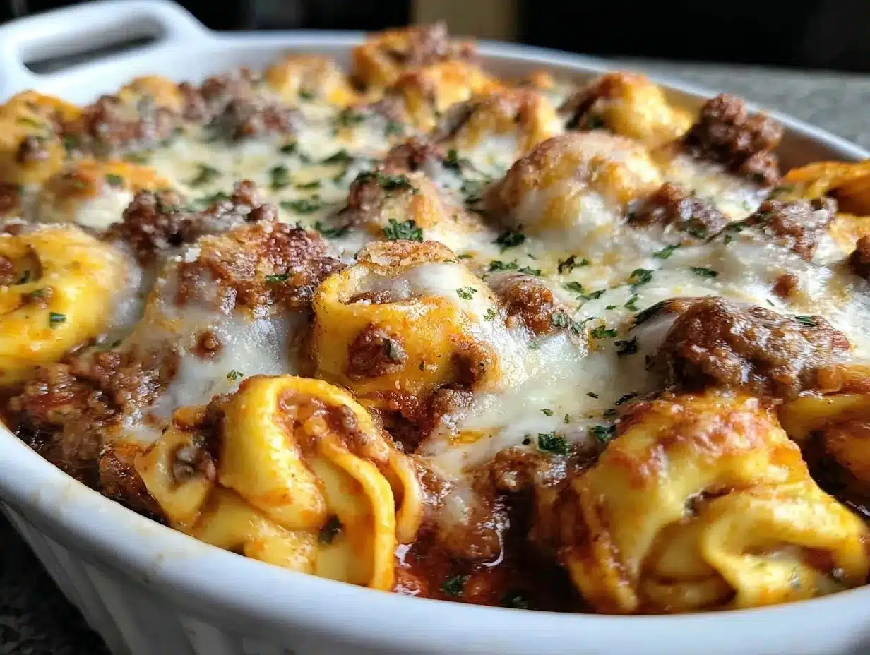 beefy tortellini bake preparation steps