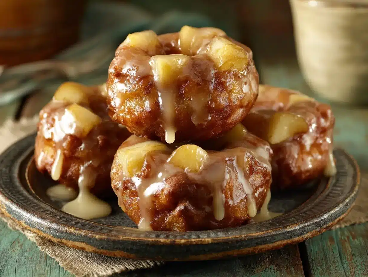 Bourbon Maple Apple Fritters preparation steps