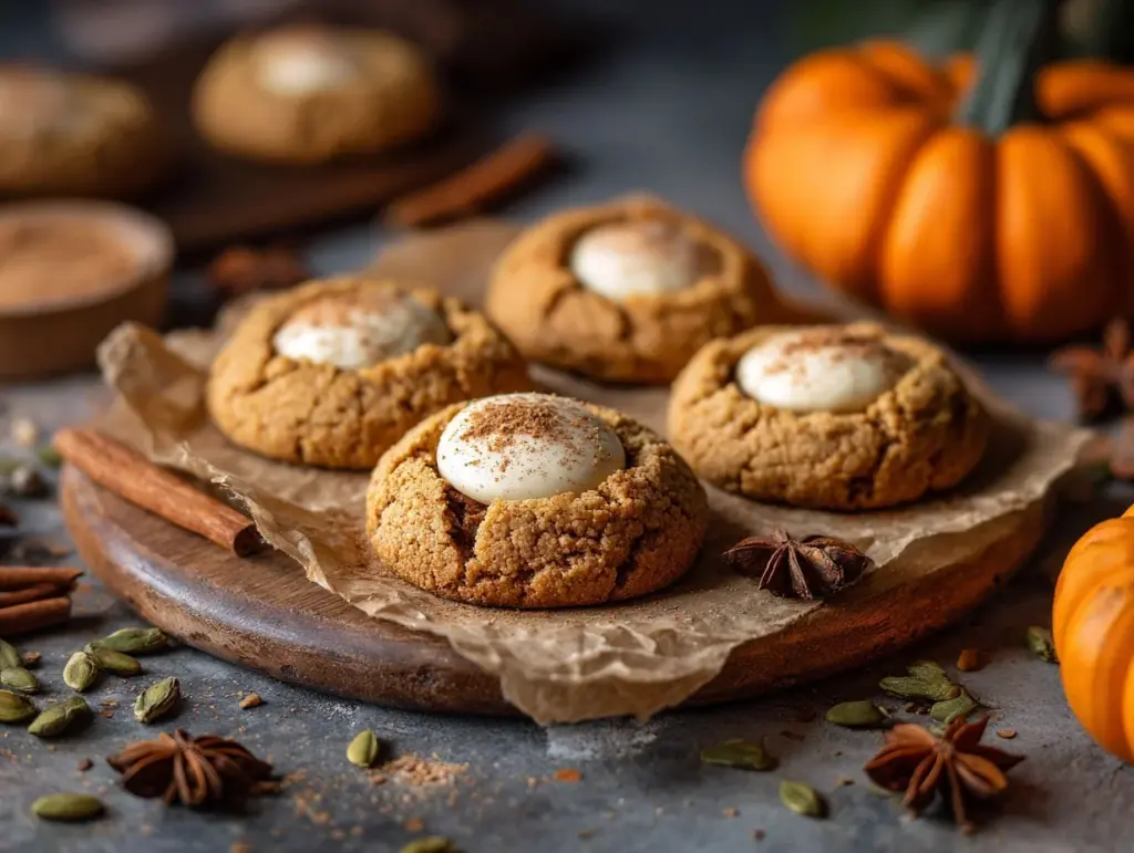 Brown Butter Pumpkin Cheesecake Cookies - featured image